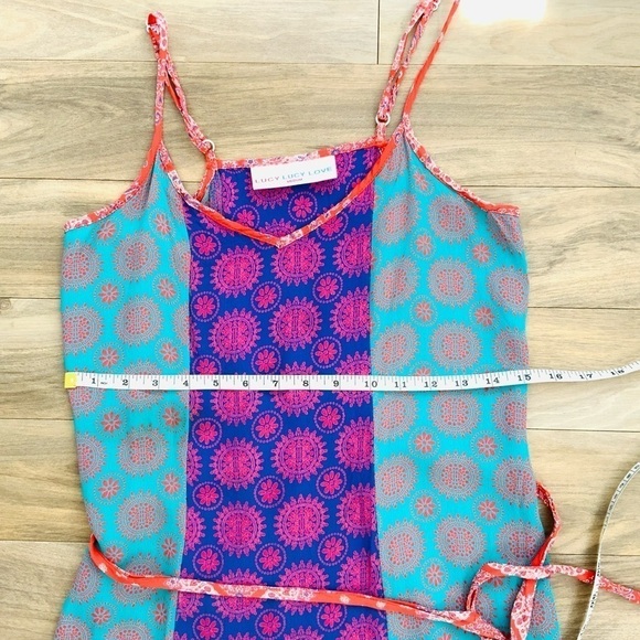 Lucy Love Mystic Red and Blue Print Maxi Dress - Picture 7 of 8